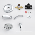 Shower Faucet Trim Kits with valve Brass Wall Mounted concealed Bathroom Pressure Balance Valve and tub spout with diverter